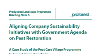 Aligning Company Sustainability Initiatives with Government Agenda on Peat Restoration