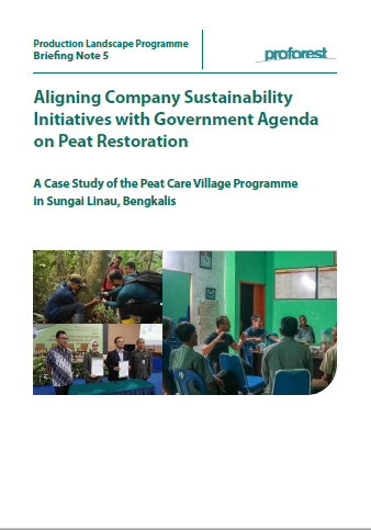 Aligning Company Sustainability Initiatives with Government Agenda on Peat Restoration