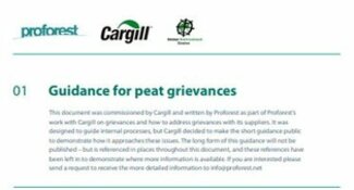 Guidance for peat grievances