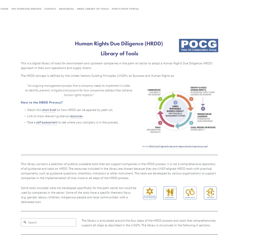 Library of Tools to Support Human Rights Due Diligence Process