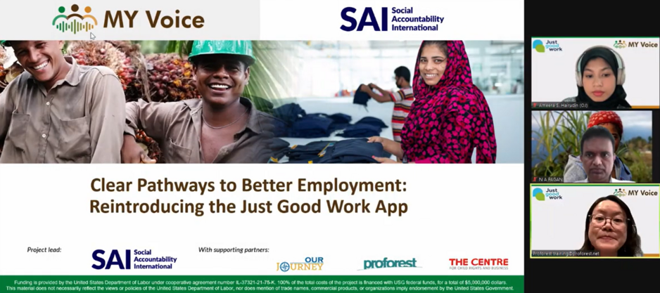 MY Voice: Reintroducing the Just Good Work App