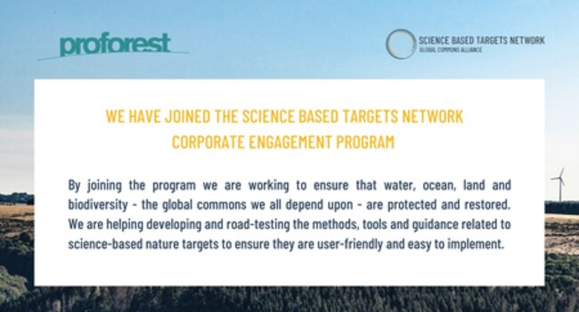 Proforest joins the Science Based Targets Network Corporate Engagement Program