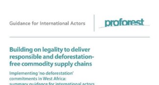 Implementing ‘No Deforestation’ Commitments in West Africa: Guidance for International Actors