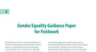 Gender Equality Guidance Paper: Fieldwork
