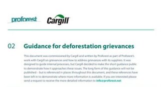 Guidance for deforestation grievances