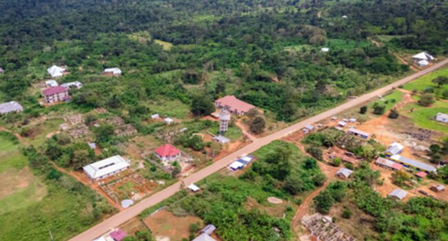 Drone image of Asunafo-Asutifi landscape in Ghana