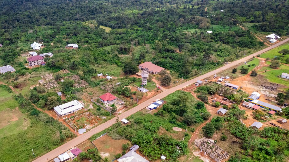 Drone image of Asunafo-Asutifi landscape in Ghana
