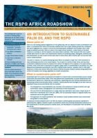 RSPO Africa Roadshow briefing notes