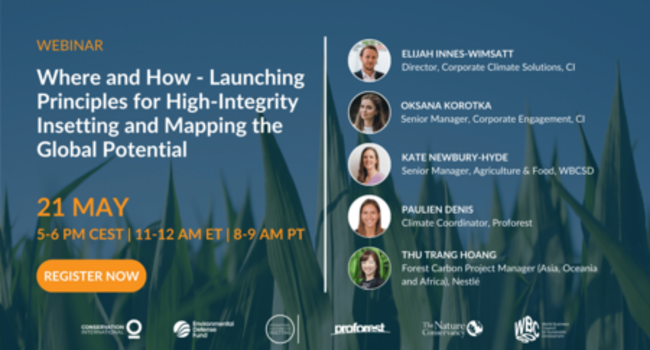 Launch of the Principles for High-Integrity Insetting