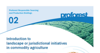 Introduction to landscape or jurisdictional initiatives in commodity agriculture