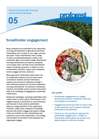 Smallholder engagement