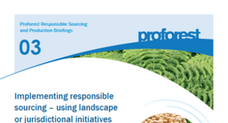 Implementing responsible sourcing – using landscape or jurisdictional initiatives
