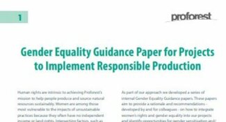 Gender Equality Guidance Paper: Projects to Implement Responsible Production