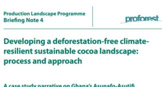 Developing a deforestation-free climate-resilient sustainable cocoa landscape: process and approach