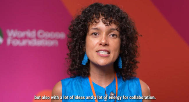 Jane Lino at the World Cocoa Foundation Partnership Meeting