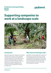 Supporting companies to work at a landscape scale