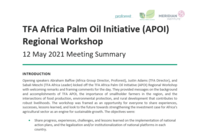 Africa Palm Oil Initiative 2021 regional meeting: progress updates and looking ahead to COP26 