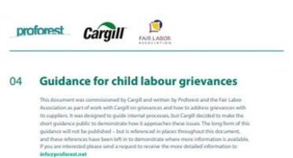 Guidance for child labour grievances