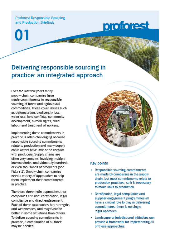 Nota 1: El abastecimiento responsable en la práctica: enfoque integrado