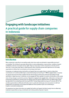 Engaging with landscape initiatives: A practical guide for supply chain companies in Indonesia