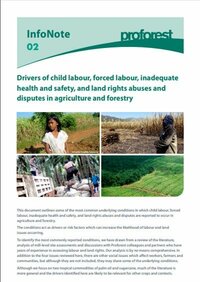 Drivers of child labour, forced labour, inadequate health and safety, and land rights abuses and disputes in agriculture and forestry