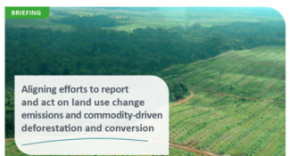 Aligning efforts to report and act on land use change emissions and commodity-driven deforestation and conversion