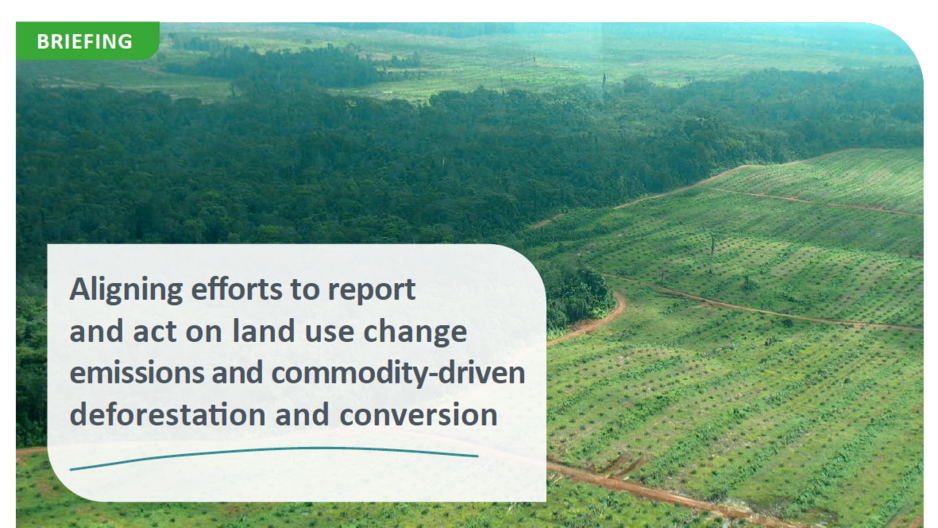 Aligning efforts to report and act on land use change emissions and commodity-driven deforestation and conversion