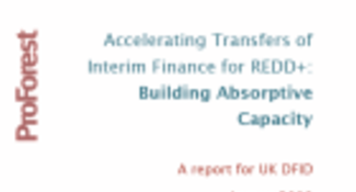 Agilizando as transferências das Finanças provisórias para REDD +: Opções para o envolvimento precoce do mercado