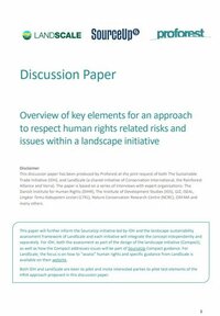 Discussion paper on human rights related risks and issues within a landscape initiative