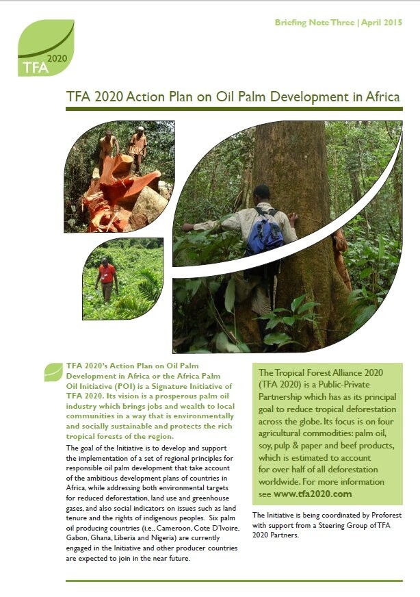 Africa Palm Oil Initiative briefing 3: Action Plan on Oil Palm Development in Africa