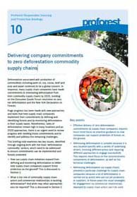 Delivering company commitments to zero deforestation commodity supply chains